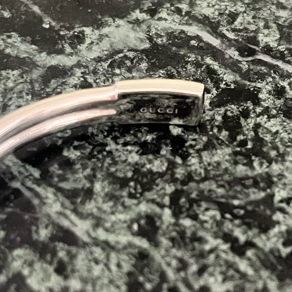 Sterling Silver Gucci Bangle Bracelet - Picture 6 of 8